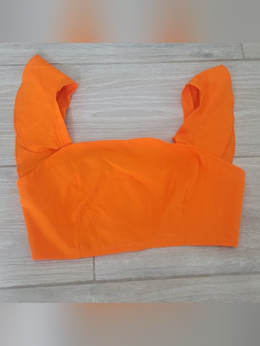 Orange Women’s Square-Neck Crop Top